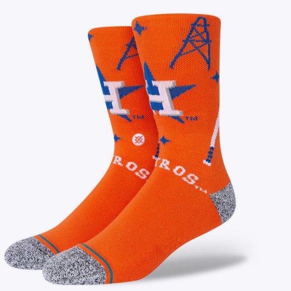 Stance HOUSTON ASTROS LANDMARK CREW SOCKS Size L (9-13) - Picture 1 of 3
